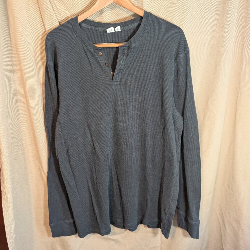 TenTree Freemont Waffle Henley LS Shirt - Men L